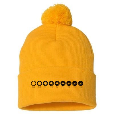 Photography Aperture Camera Lens Size Photographer Photo Pom Pom 12in Knit Beanie