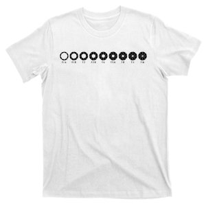 Photography Aperture Camera Lens Size Photographer Photo T-Shirt