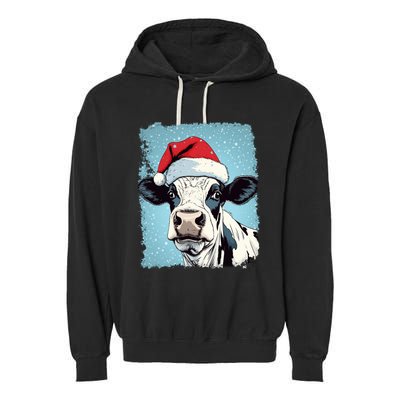Pop Art Colorful Cow Christmas Gift Garment-Dyed Fleece Hoodie