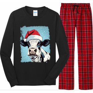 Pop Art Colorful Cow Christmas Gift Long Sleeve Pajama Set