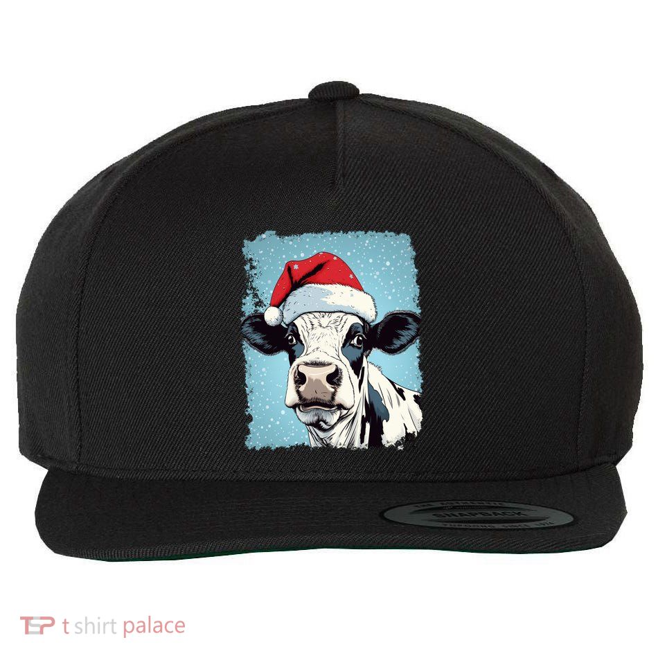 Pop Art Colorful Cow Christmas Gift Wool Snapback Cap
