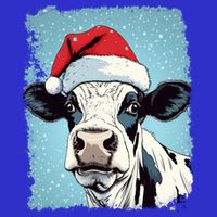 Pop Art Colorful Cow Christmas Gift T-Shirt