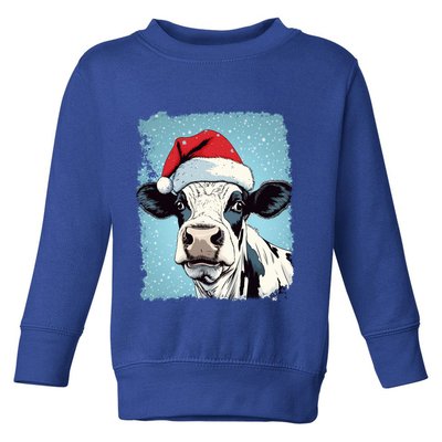 Pop Art Colorful Cow Christmas Gift Toddler Sweatshirt