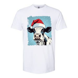 Pop Art Colorful Cow Christmas Gift Softstyle CVC T-Shirt