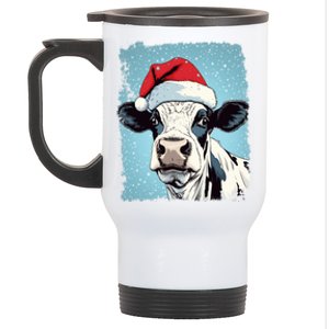 Pop Art Colorful Cow Christmas Gift Stainless Steel Travel Mug