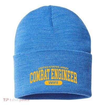 Proud Army Combat Engineer Wife Cool Gift Sustainable Knit Beanie