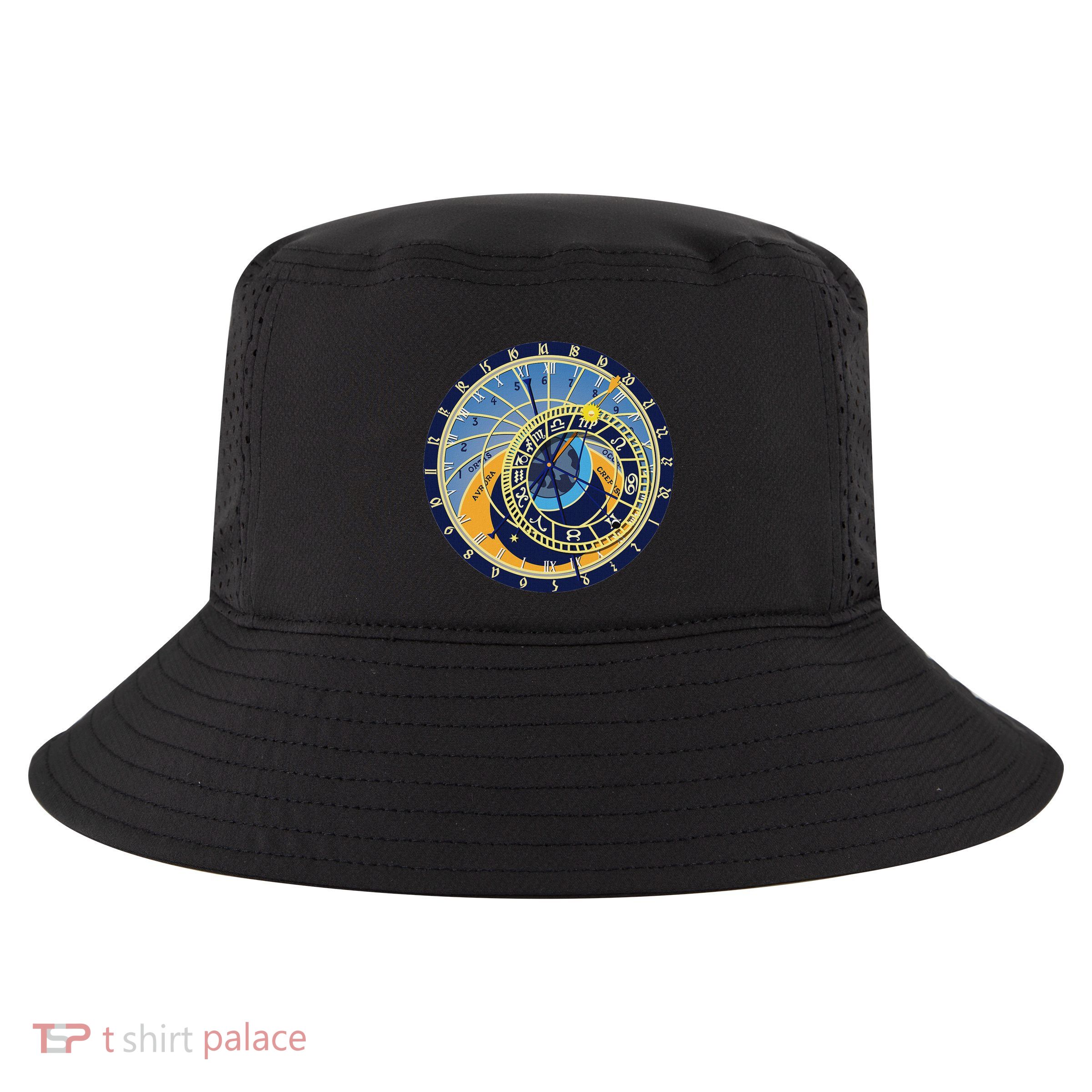 Prague Astronomical Clock Astrology Cool Comfort Performance Bucket Hat