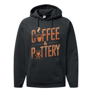 Pottery And Coffee Ceramic Artist Performance Fleece Hoodie