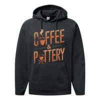 Pottery And Coffee Ceramic Artist Performance Fleece Hoodie