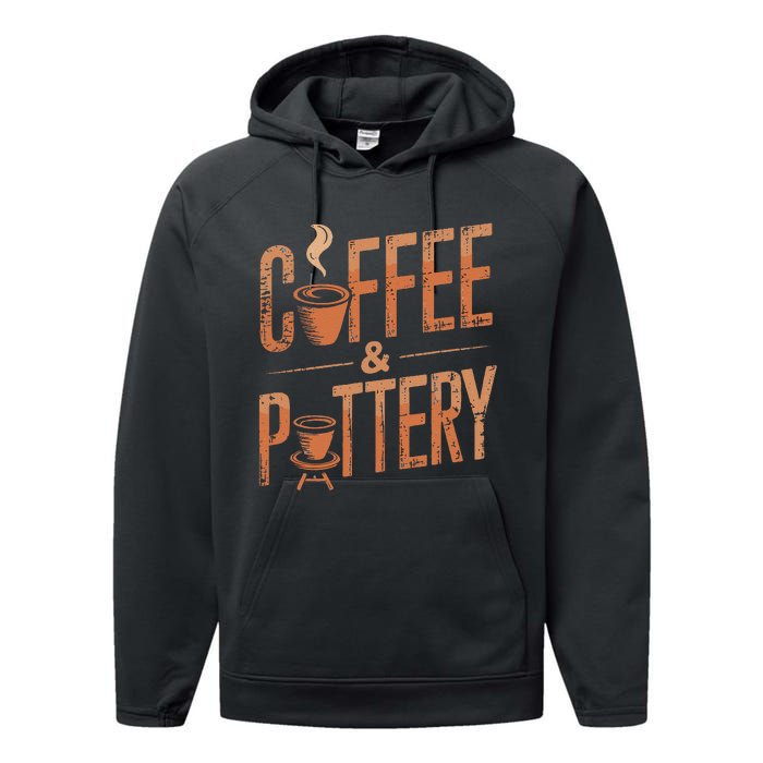 Pottery And Coffee Ceramic Artist Performance Fleece Hoodie