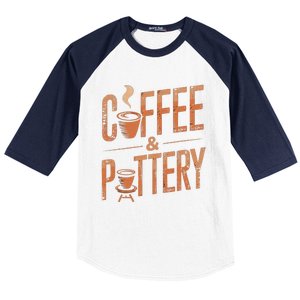 Pottery And Coffee Ceramic Artist Baseball Sleeve Shirt