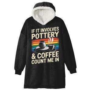 Pottery And Coffee Ceramic Artist Hooded Wearable Blanket