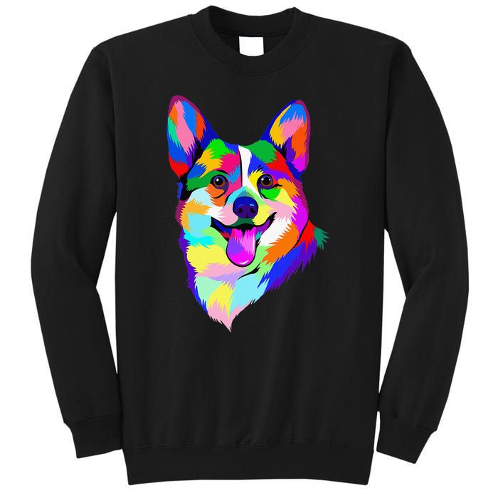 Pop Art Corgi Dog Lovers Owner Breeders Enthusiasts Tall Sweatshirt