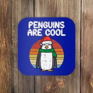 Penguins Are Cool Funny Animal Christmas Pjs Xmas Pajamas Gift Coaster