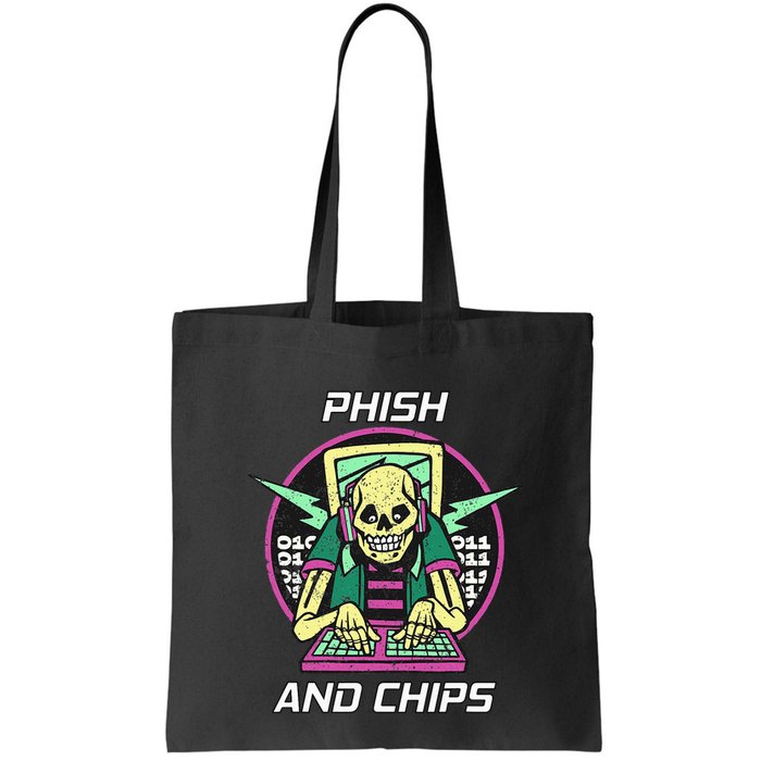 P.H.I.S.H And Chips Funny Hacker Tote Bag