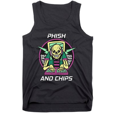 P.H.I.S.H And Chips Funny Hacker Tank Top