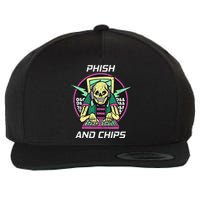 P.H.I.S.H And Chips Funny Hacker Wool Snapback Cap