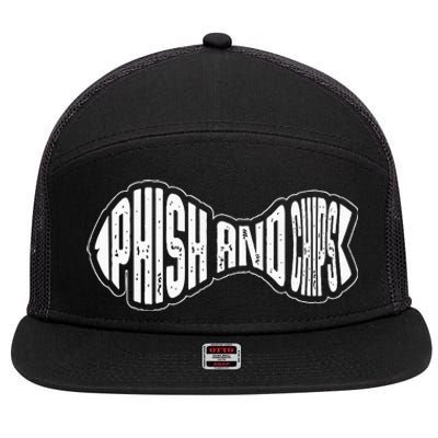 P.H.I.S.H And Chips Hacker 7 Panel Mesh Trucker Snapback Hat