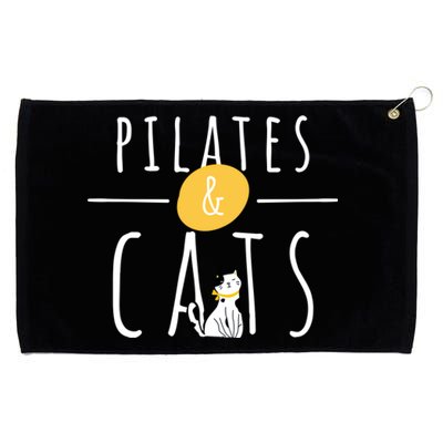 Pilates And Cats Owner Lover Instructor Teacher Gift Grommeted Golf Towel