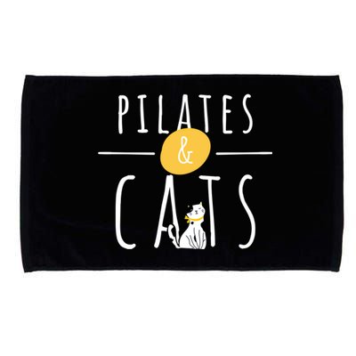 Pilates And Cats Owner Lover Instructor Teacher Gift Microfiber Hand Towel