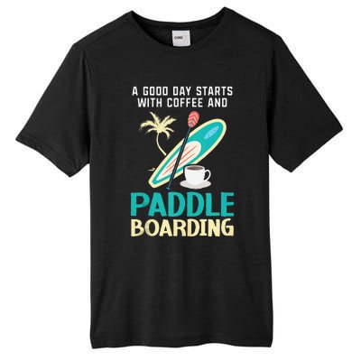 Paddleboard And Coffee Standup Paddleboarding Caffeine Tall Fusion ChromaSoft Performance T-Shirt