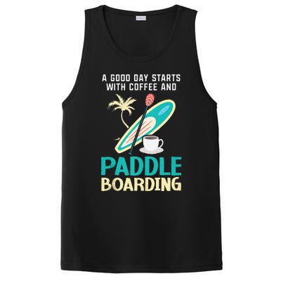 Paddleboard And Coffee Standup Paddleboarding Caffeine PosiCharge Competitor Tank