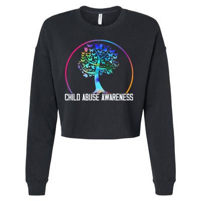 Protect All Child Abuse Prevention Awareness Month Cropped Pullover Crew