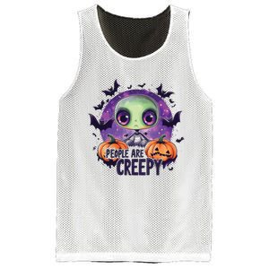 People Are Creepy Halloween Season Mesh Reversible Basketball Jersey Tank