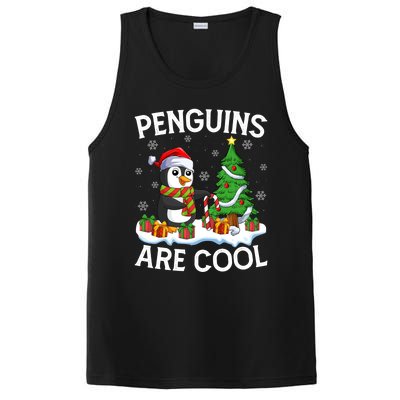 Penguins Are Cool Xmas Tree Lights Santa Penguin Christmas Gift PosiCharge Competitor Tank