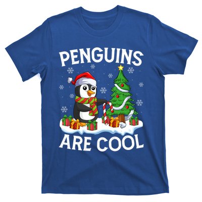 Penguins Are Cool Xmas Tree Lights Santa Penguin Christmas Gift T-Shirt