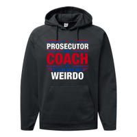 Prosecutor And Coach Vs Felon And His Weirdo Harris Waltz Performance Fleece Hoodie