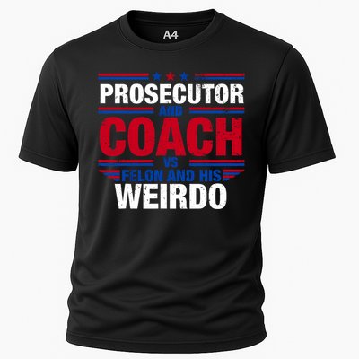 Prosecutor And Coach Vs Felon And His Weirdo Harris Waltz Cooling Performance Crew T-Shirt