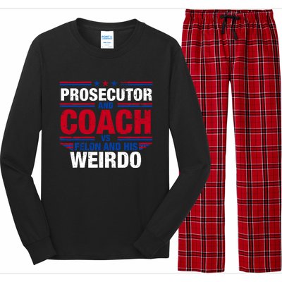 Prosecutor And Coach Vs Felon And His Weirdo Harris Waltz Long Sleeve Pajama Set