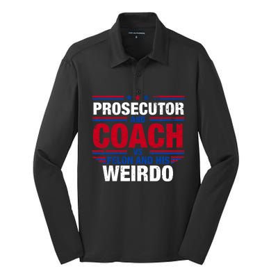 Prosecutor And Coach Vs Felon And His Weirdo Harris Waltz Silk Touch Performance Long Sleeve Polo