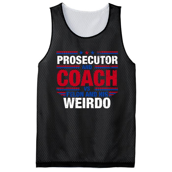 Prosecutor And Coach Vs Felon And His Weirdo Harris Waltz Mesh Reversible Basketball Jersey Tank