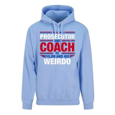 Prosecutor And Coach Vs Felon And His Weirdo Harris Waltz Unisex Surf Hoodie