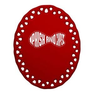 Phish And Chips, Hacker Ceramic Oval Ornament