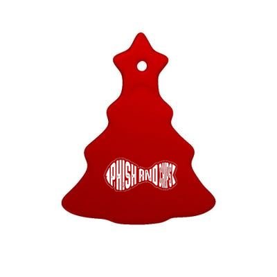 Phish And Chips, Hacker Ceramic Tree Ornament