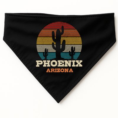 Phoenix Arizona Cactus Vintage Retro Desert Souvenir Gift USA-Made Doggie Bandana