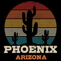 Phoenix Arizona Cactus Vintage Retro Desert Souvenir Gift Backpack