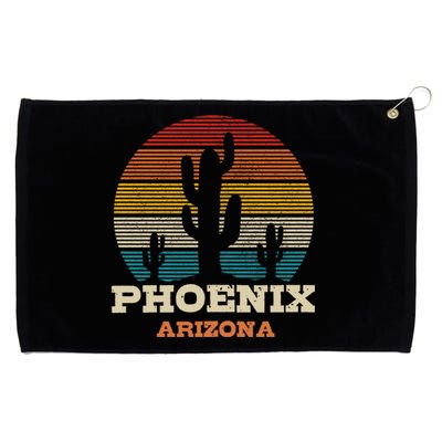 Phoenix Arizona Cactus Vintage Retro Desert Souvenir Gift Grommeted Golf Towel