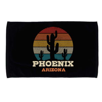 Phoenix Arizona Cactus Vintage Retro Desert Souvenir Gift Microfiber Hand Towel