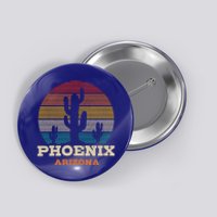 Phoenix Arizona Cactus Vintage Retro Desert Souvenir Gift Button