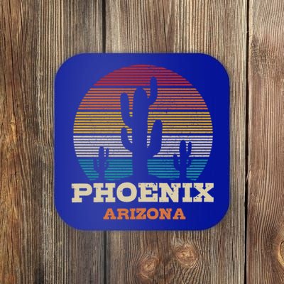 Phoenix Arizona Cactus Vintage Retro Desert Souvenir Gift Coaster