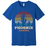 Phoenix Arizona Cactus Vintage Retro Desert Souvenir Gift Premium T-Shirt