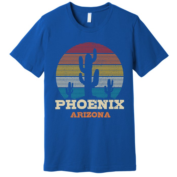 Phoenix Arizona Cactus Vintage Retro Desert Souvenir Gift Premium T-Shirt