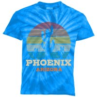 Phoenix Arizona Cactus Vintage Retro Desert Souvenir Gift Kids Tie-Dye T-Shirt