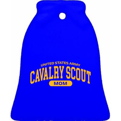 Proud Army Cavalry Scout Mom Funny Gift Ceramic Bell Ornament