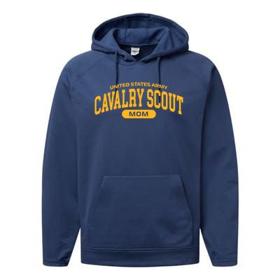 Proud Army Cavalry Scout Mom Funny Gift Performance Fleece Hoodie