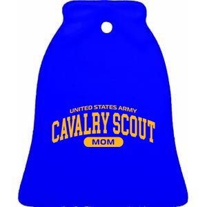 Proud Army Cavalry Scout Mom Gift Ceramic Bell Ornament